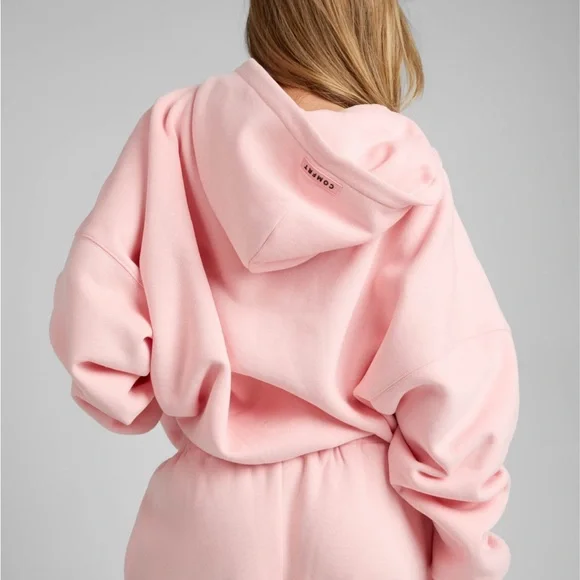 Comfrt Bubblegum Pink Oversized Zip-Up Hoodie - Picture 2 of 4